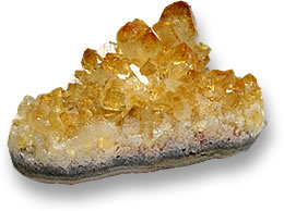 Pietra preziosa del geode citrino