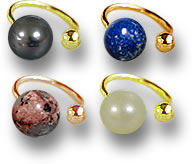 Clip-on Gemstone Bead Ear Cuffs