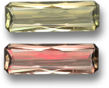 Color Change Diaspore Gemstone in Daylight and Incandescent Light