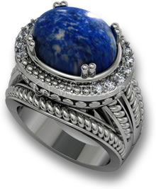 GemSelect Lapis Lazuli Ring Design