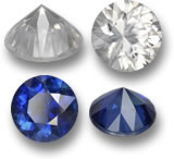 Diamond-Cut Zircon and Sapphire Gems