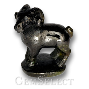 Epidote Goat Gemstone Carving