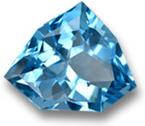 Fancy-Shaped, Faceted Blue Topaz Gem