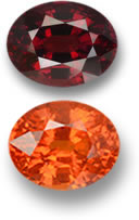 Pyrope (top) & Spessartite (bottom) Garnets