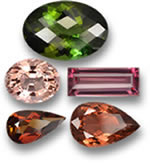 Pierres précieuses de tourmaline