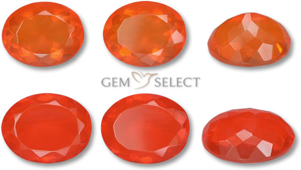 Una foto de piedras preciosas de ópalo de fuego de GemSelect