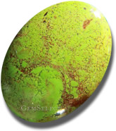 Grüner Gaspeite Cabochon