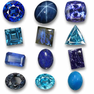 Blue Semi Precious Stones Chart