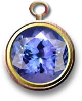 Tanzanite en or et cuivre