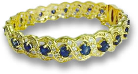 Gold, Sapphire and Diamond Bracelet