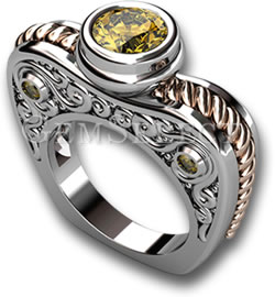 Goldener Beryll-Ring