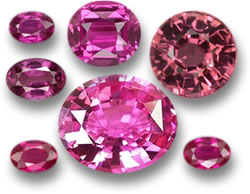 Gemas de zafiro rosa