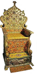 Trono imperiale persiano ingioiellato