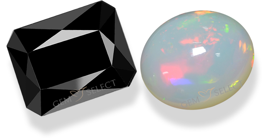 Pierres gemmes d'opale et de tourmaline sur GemSelect - Grande Image 