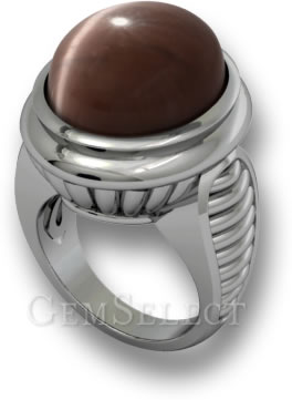 Katzenaugen-Edelstein-Cabochon-Ring für Herren