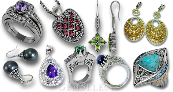 Modern Thai Silver Gemstone Jewelry