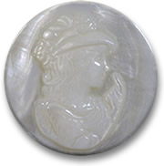 Mother-of-Pearl Cameo Gemstone