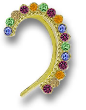 Multicolored gemstone ear cuffs Multicolored gemstone ear cuffs
