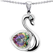 Mystic Topaz and Silver Pendant