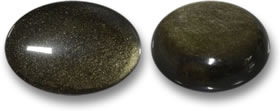 Pierres précieuses obsidienne cabochon