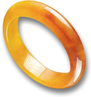 Bracciale in giada arancione