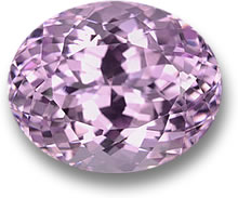 Gemme ovale de Kunzite rose-violet