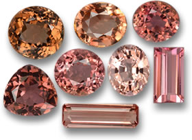 Peach Tourmaline Gems