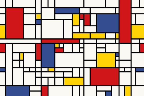 Foto de una 'cuadrícula de Mondrian'