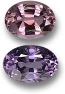 Pink and Purple Spinel Gems