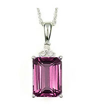 Pendentif Grenat Rhodolite Rose