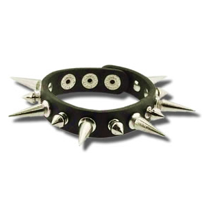 Dog Collar Choker with Silver Spikes