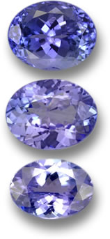 Фиолетово-синие танзанитовые драгоценные камни