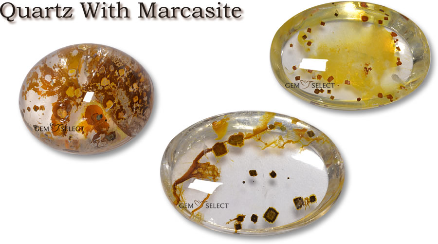 Una foto de cuarzo con piedras preciosas de marcasita de GemSelect