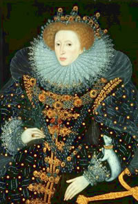 Le portrait à l'hermine d'Elizabeth I montrant le pendentif des trois frères