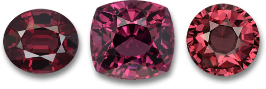 Red Rhodolite Garnet Gemstones