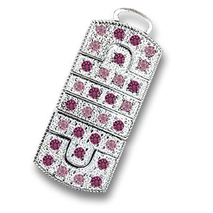 Pendentif Grenat Rhodolite & Tourmaline Rose Flashdrive