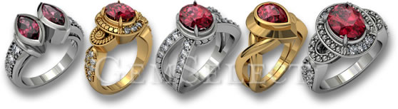 Rhodolite Garnet Rings by GemSelect