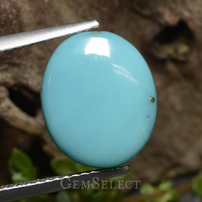 Natürlicher blauer Türkis-Cabochon