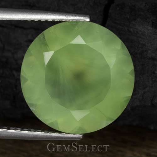 Round Faceted Prehnite Gemstone