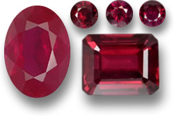 Various Ruby Gemstones