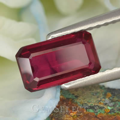 Emerald-Cut Ruby With Vitreous Luster