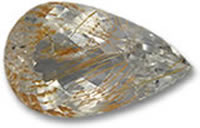 Pear-Shaped Rutile Topaz