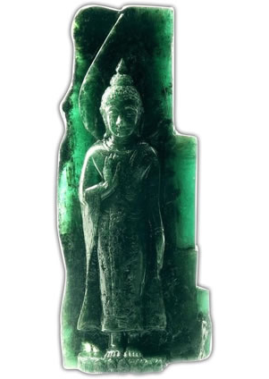 Intaglio sacro del Buddha di smeraldo