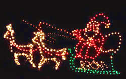 Santa's Sleigh in Lights