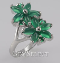 Achatring zu verkaufen Green Agate Gemstone Ring