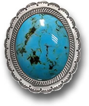 Turquoise and Silver Buckle