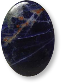 Pierre gemme de sodalite multicolore