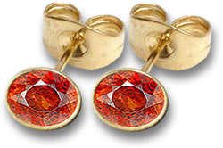 Sphalerite Gold Stud Earrings