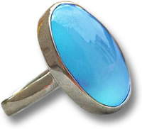 Bague topaze bleue suisse