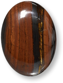 Multicolor tiger's eye matrix gemstone